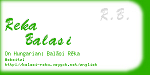 reka balasi business card